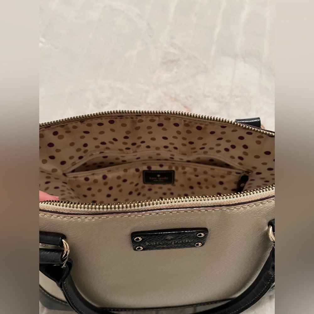 Kate Spade Two-Tone Black and Cream Satchel - Picture 6 of 7